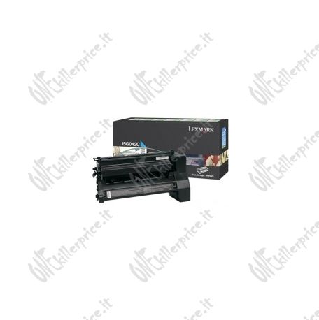 Lexmark 15G042C cartuccia toner 1 pz Originale Ciano