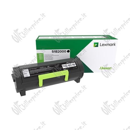 Lexmark 51B2000 cartuccia toner Originale Nero